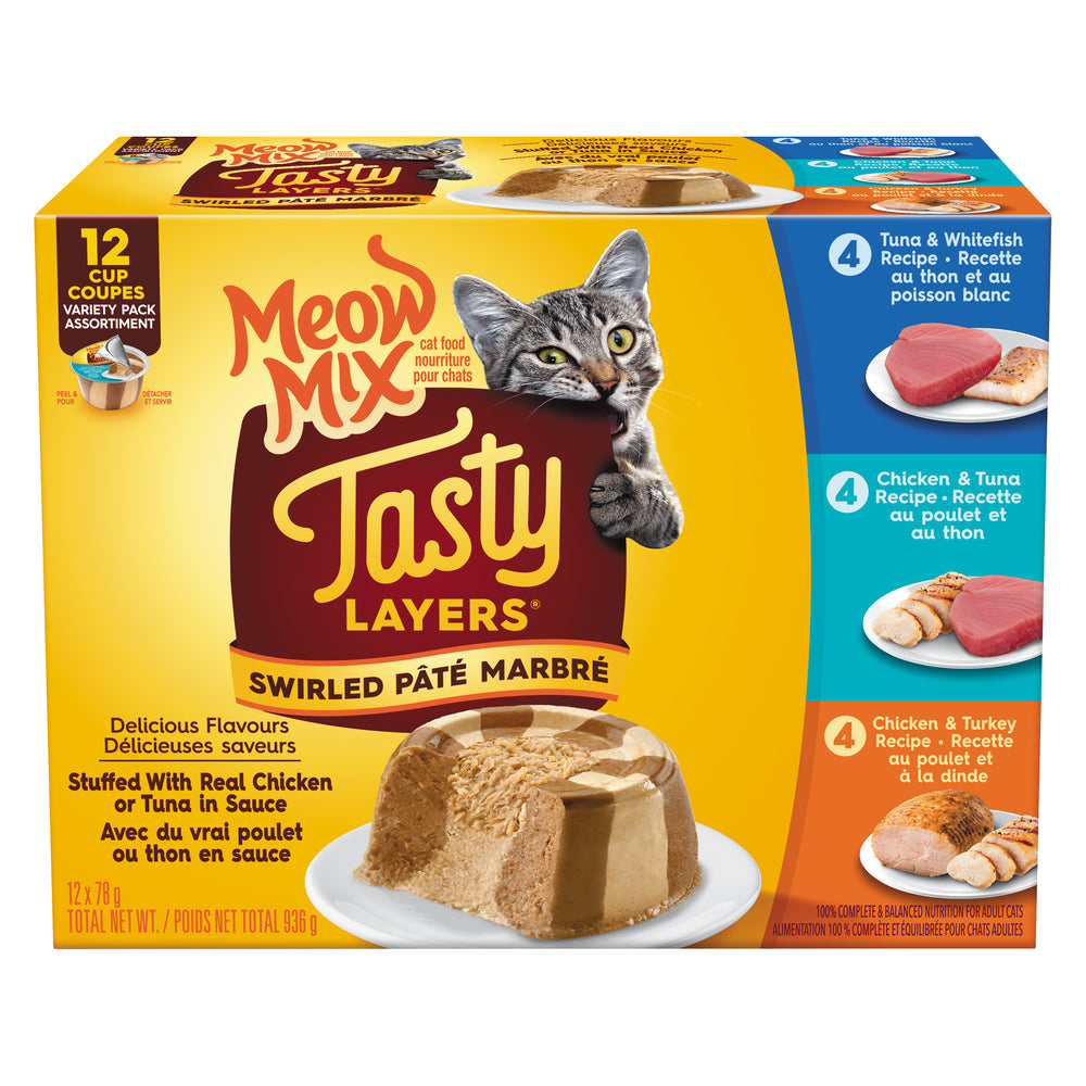MEOW MIX CHICKEN & FISH CAT FOOD 12PK, 4 X 936 G