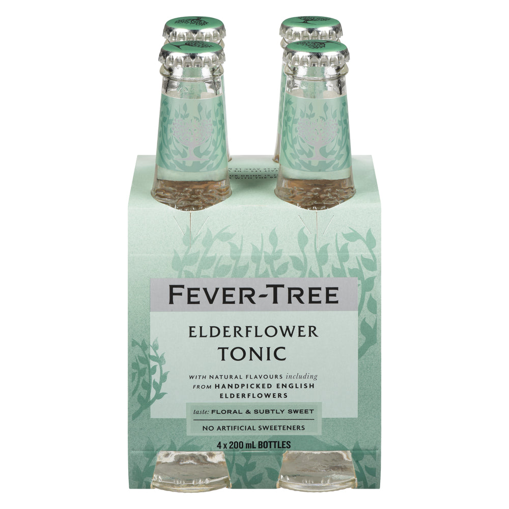 FEVER-TREE ELDERFLOWER TONIC WATER, 6 X 4 X 200 ML