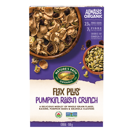 NATURE'S PATH, FLAX PLUS WITH PUMPKIN RSN CRNCH OR, 12 x 350G