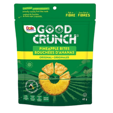 GOOD CRUNCH, PINEAPPLE BITES - ORIGINAL, 6 x 40G
