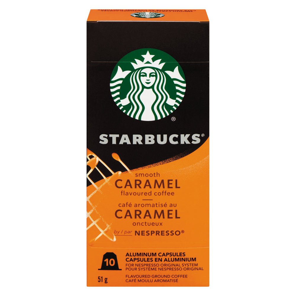 STARBUCKS NESPRESSO, SMOOTH CARAMEL HOT BEVERAGE, 5 X 51 G