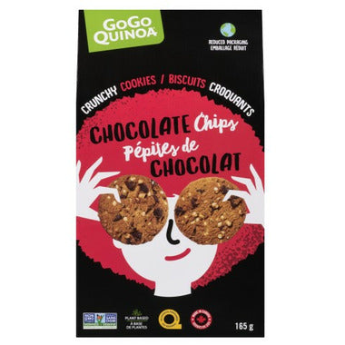 GOGO QUINOA, QUINOA COOKIES DARK CHOCOLATE CHIPS, 6 x 165G