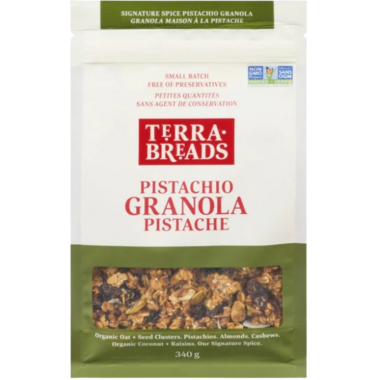 TERRA BREADS, PISTACHIO GRANOLA 340G, 8 x 340G