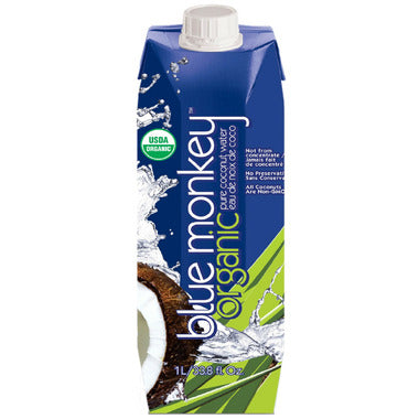 BLUE MONKEY, ORGANIC COCONUT WATER NFC, 12 x 1 L