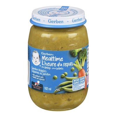 GERBER BABY PUREE VEGGIE GARDEN, 12 X 162 ML