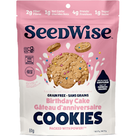 OZERY FAMILY BA, SEEDWISE - BIRTHDAY CAKE COOKIES, 6 x 81G