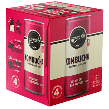 REMEDY, WILD BERRY KOMBUCHA, 6 x 4X330 M