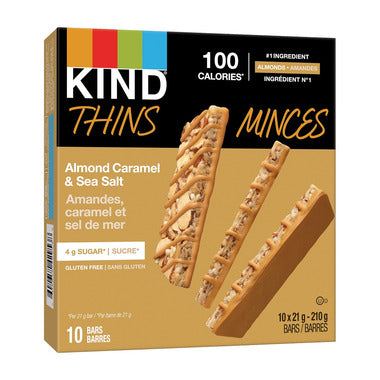 KIND, ALMOND CARAMEL & SEA SALT, 6 x 10X21G
