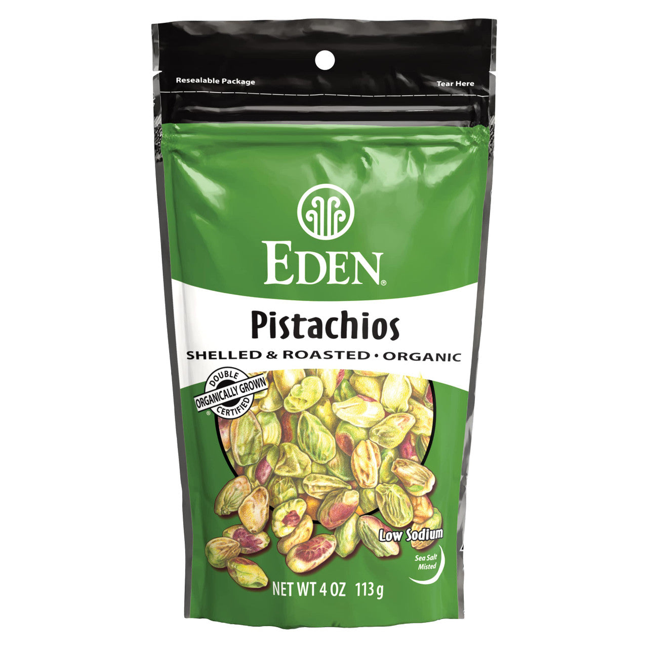 EDEN FOODS, PISTACHIOS SHLLD & RSTD OR, 15 x 113G