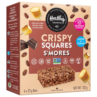HEALTHY CRUNCH, RICE CRISPY SQUARES S'MORES, 6 x 6X22G