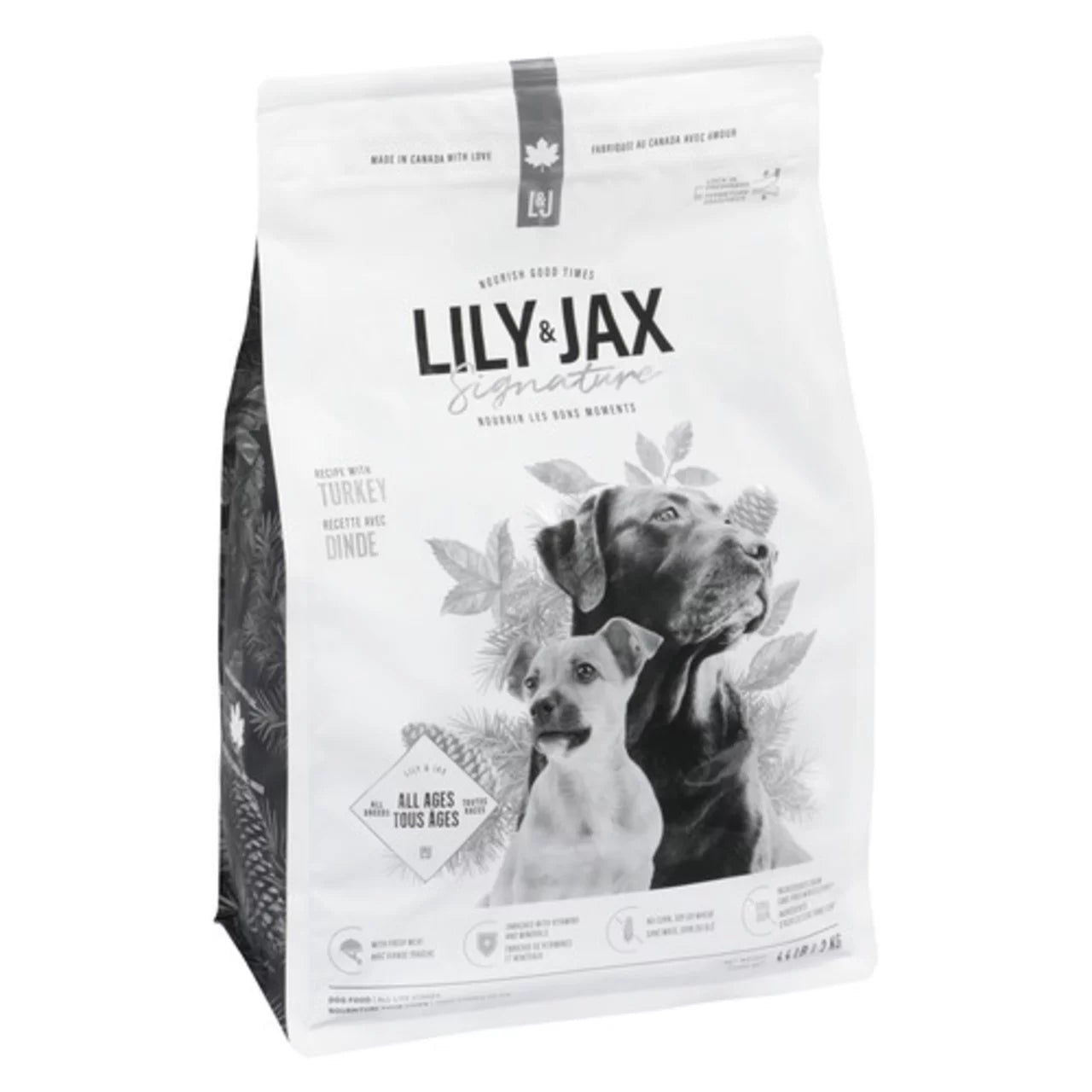 LILY & JAX DOG FOOD TURKEY, 4 X 2 KG