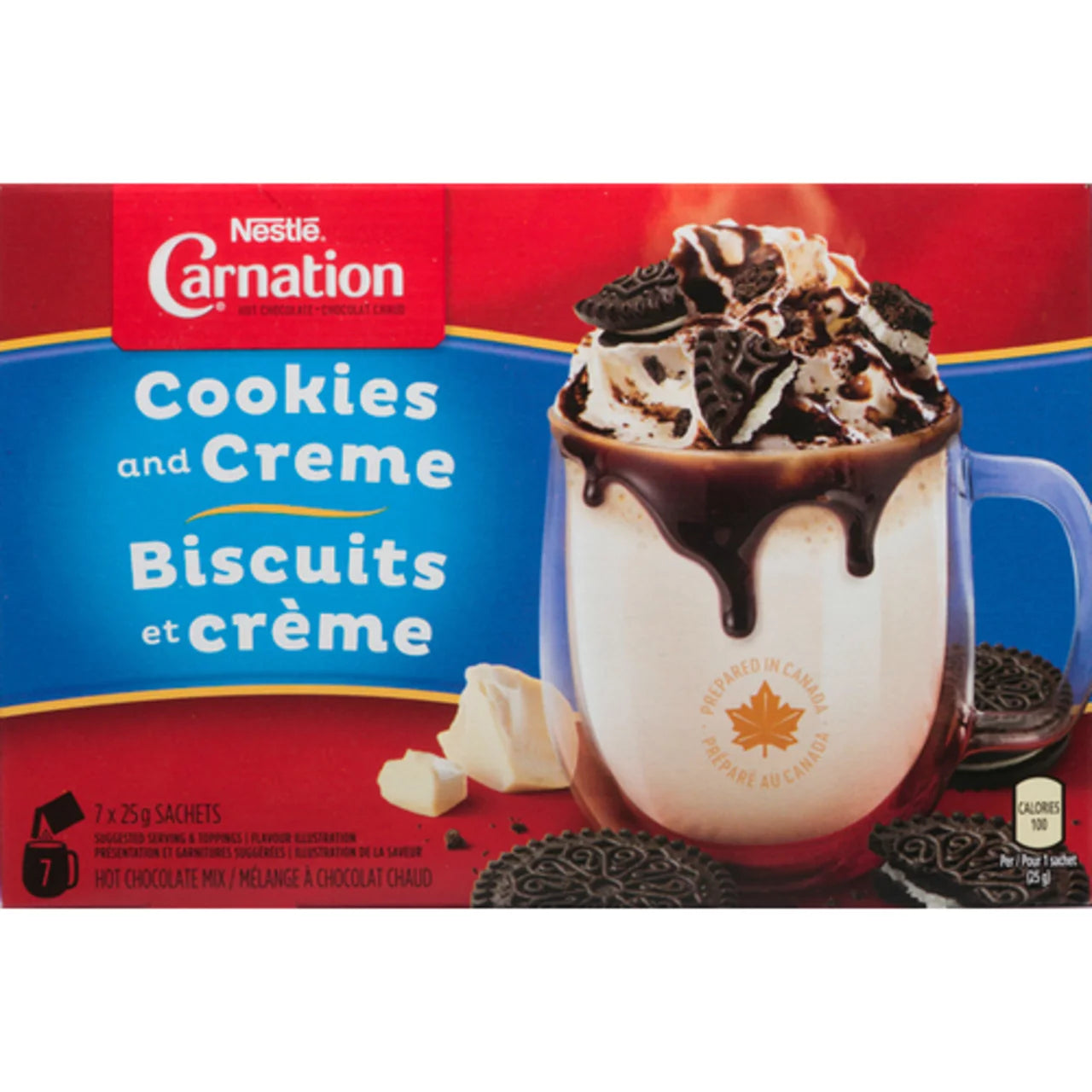 CARNATION HOT CHOCOLATE COOKIES & CREAM, 12 X 175 G