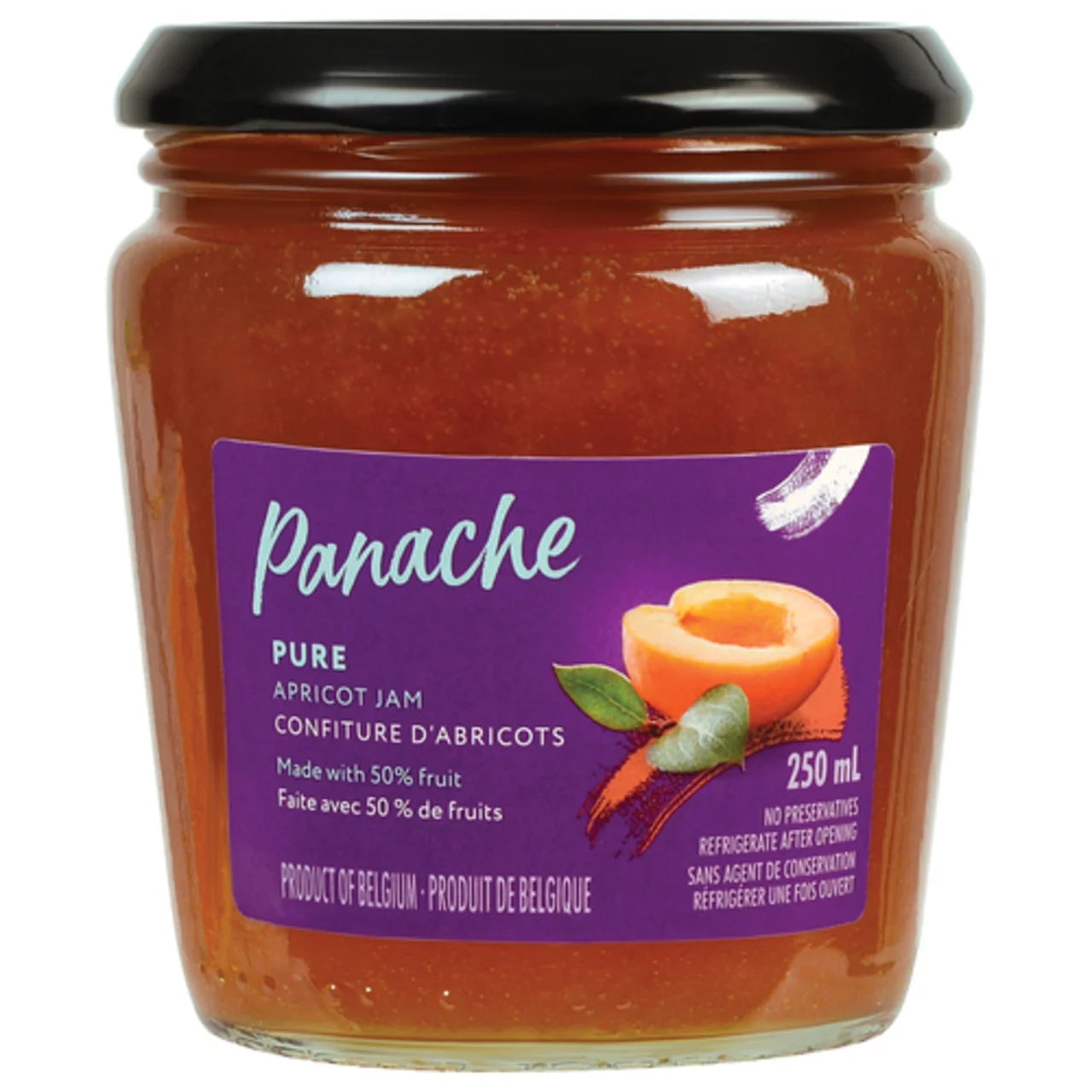 PANACHE APRICOT JAM, 6 X 250 ML