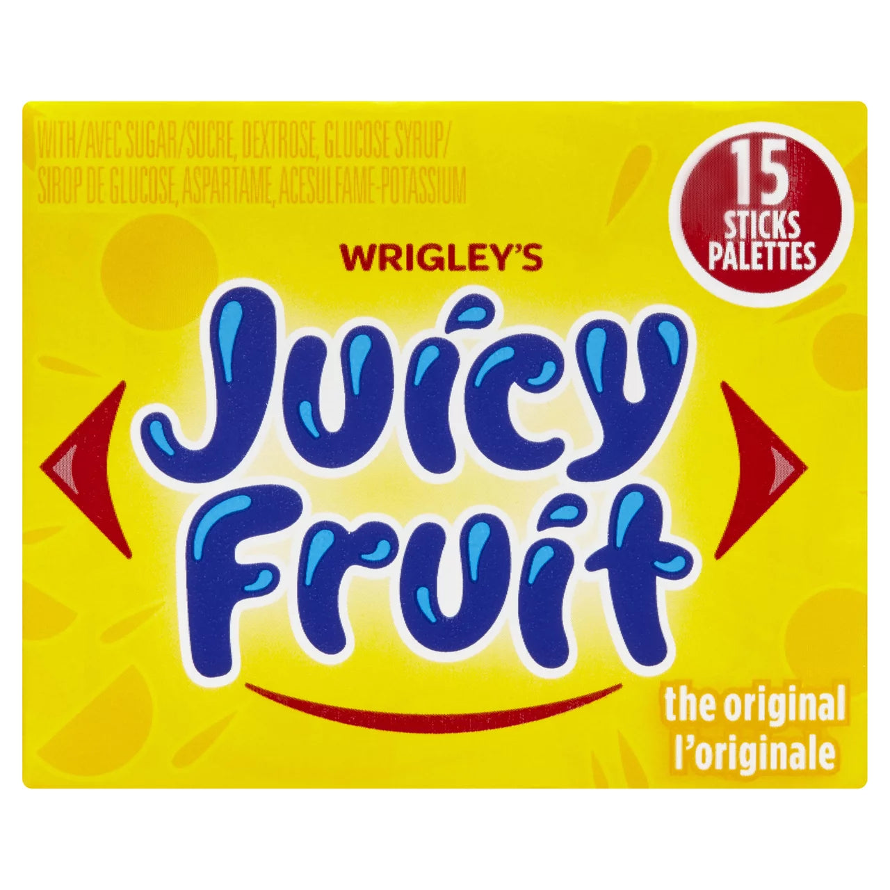 JUICYFRUIT MIXIES GUM 15PC, 8 X 1 UN