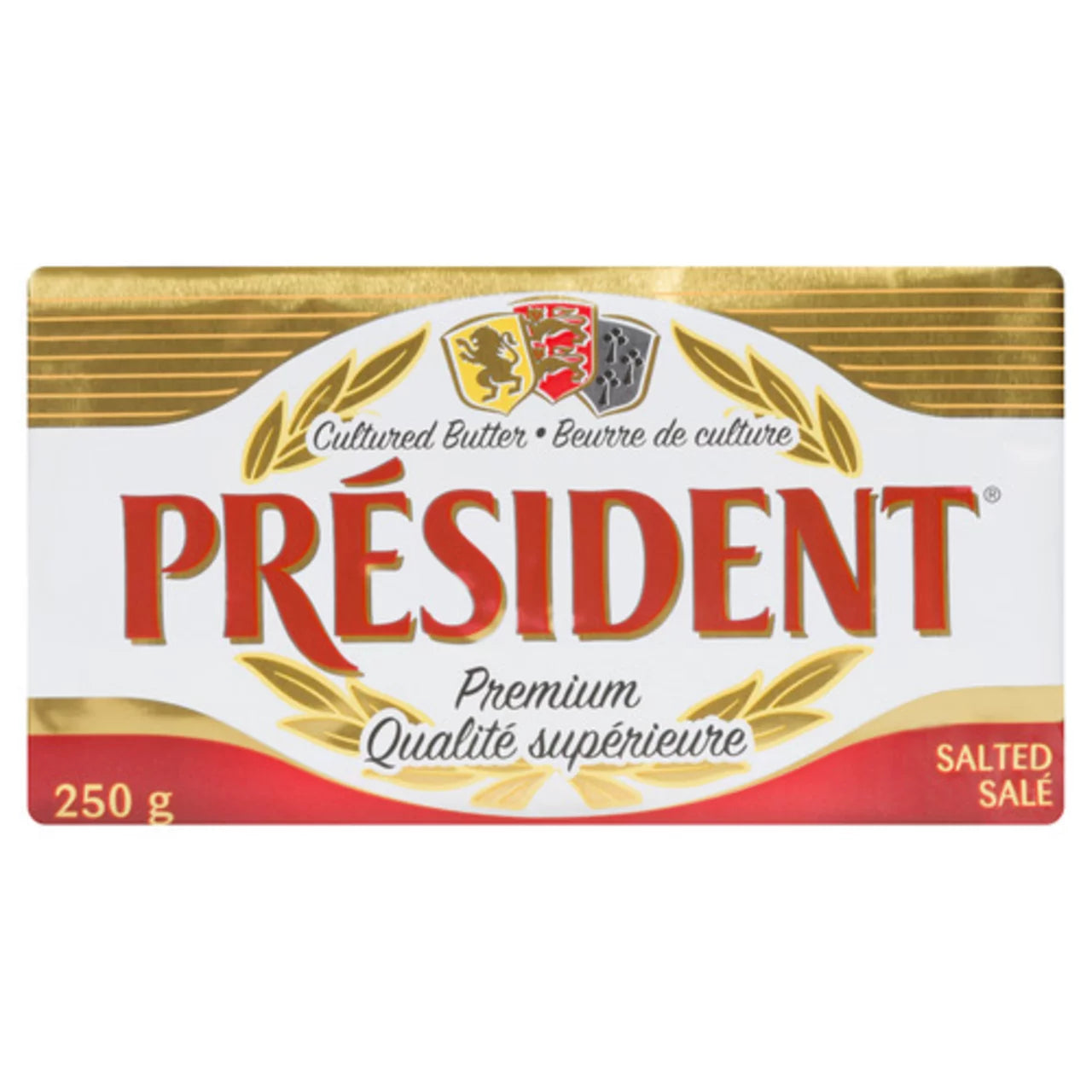 PRESIDENT SALTED BUTTER PREMIUM QUALITY, 20 X 250 G