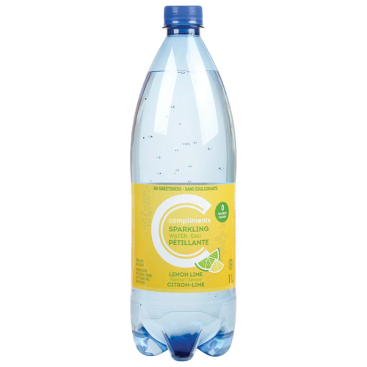 COMPLIMENTS, LEMON LIME SPARKLING WATER, 12 X 1 L