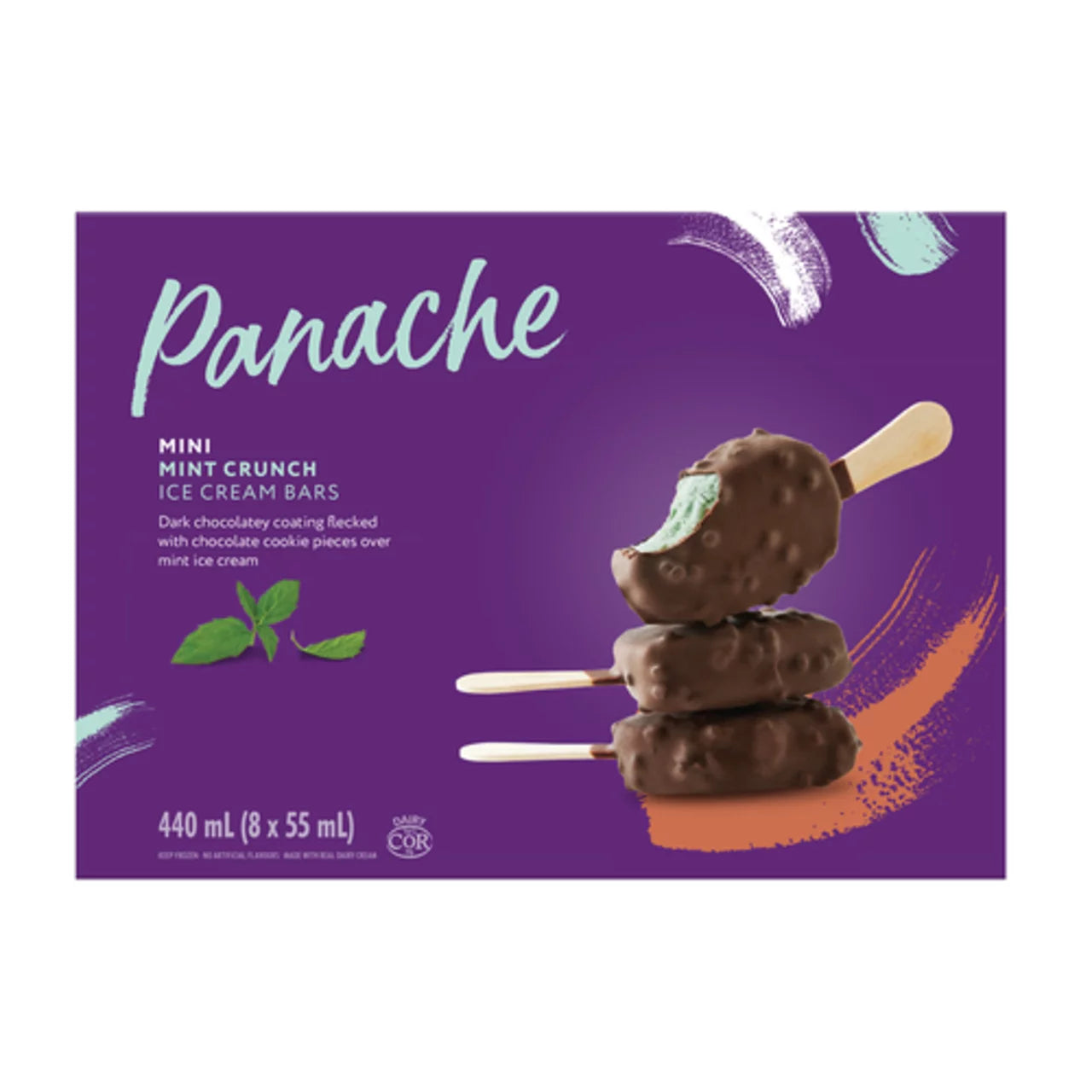 PANACHE MINI CHOCOLATE MINT CRISP BARS, 8 X 8 X 55 ML
