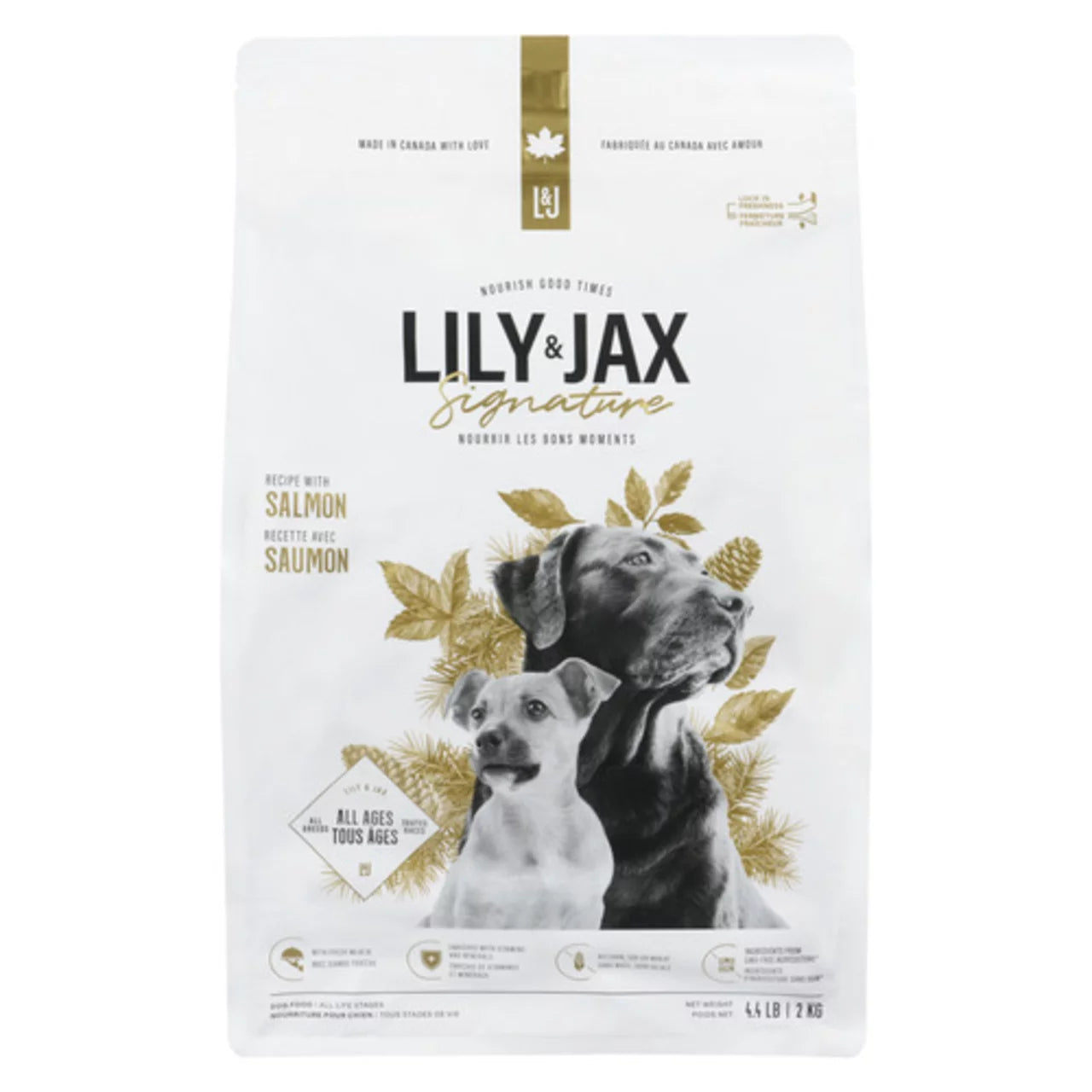 LILY & JAX DOG FOOD SALMON, 4 X 2 KG