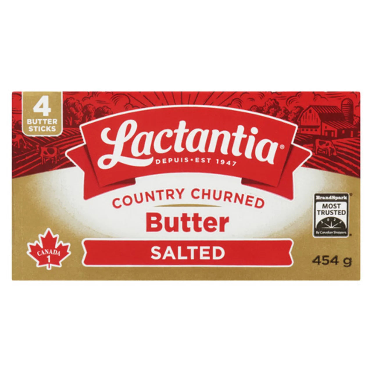LACTANTIA SALTED BUTTER STICK, 20 X 454 G