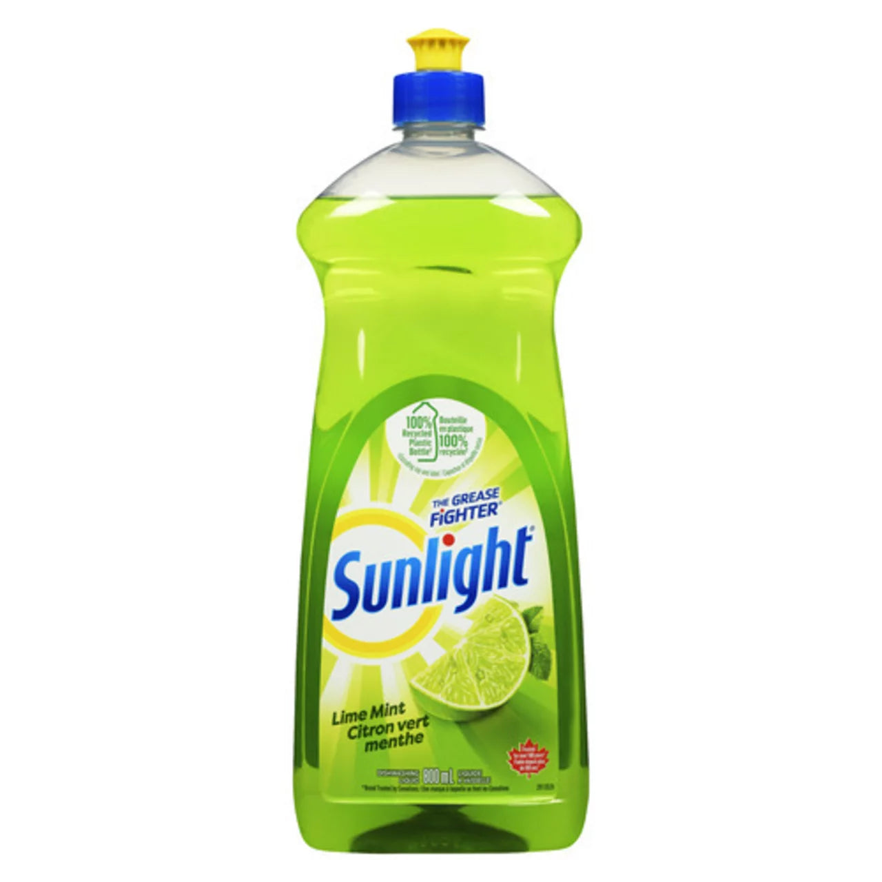 SUNLIGHT LIME MINT DISH LIQUID, 8 X 800 ML