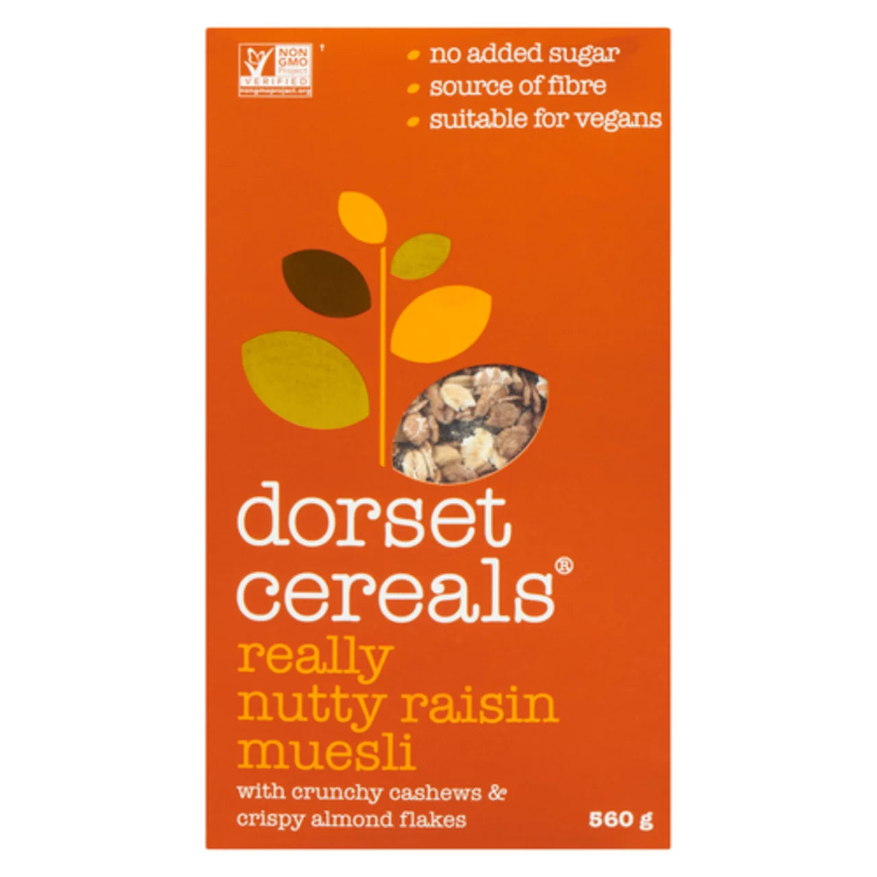 DORSET CEREALS, REALLY NUTTY RAISIN MUESLI, 8 x 560G