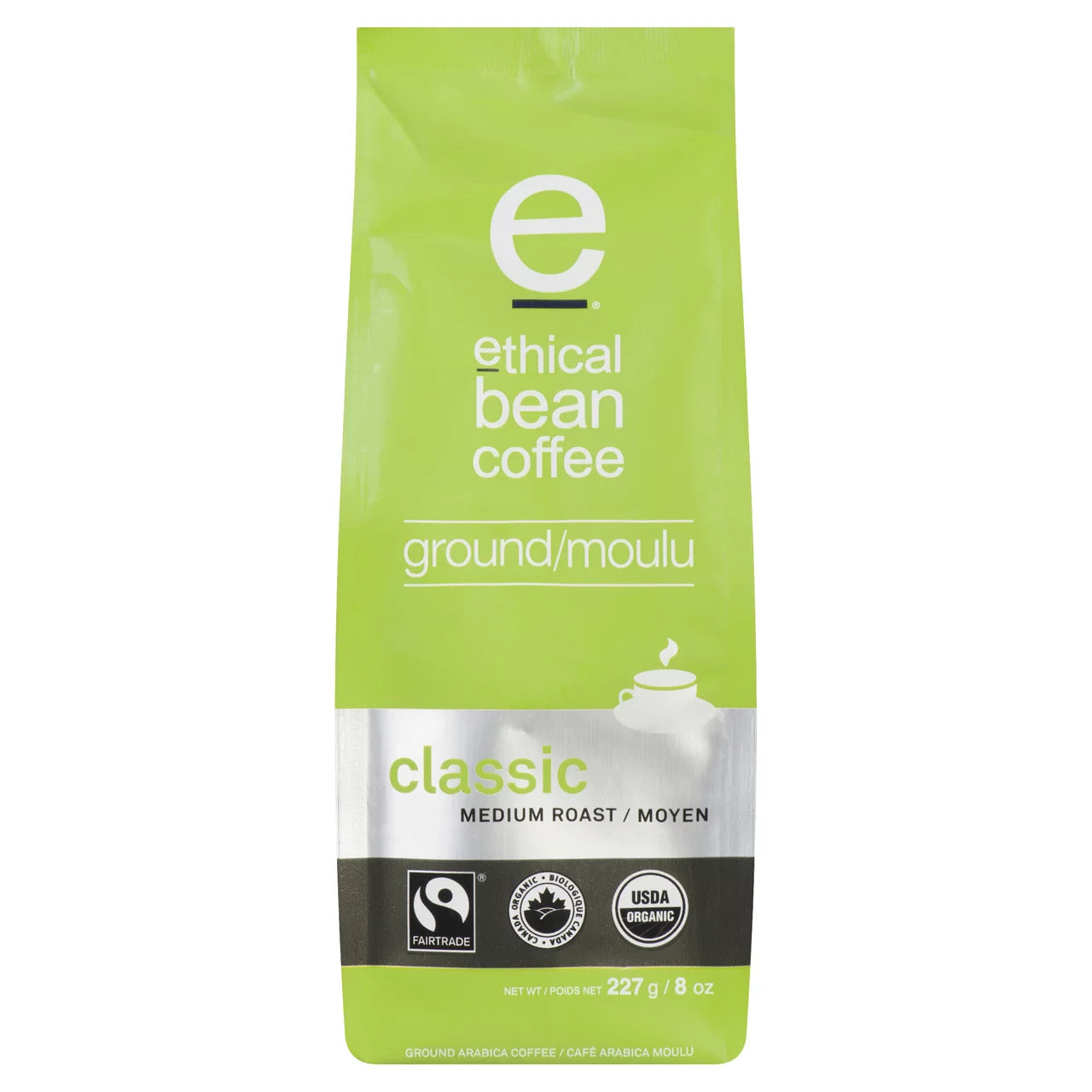 ETHICAL BEAN, CLASSIC MEDIUM ROAST GROUND, 6 x 227 G