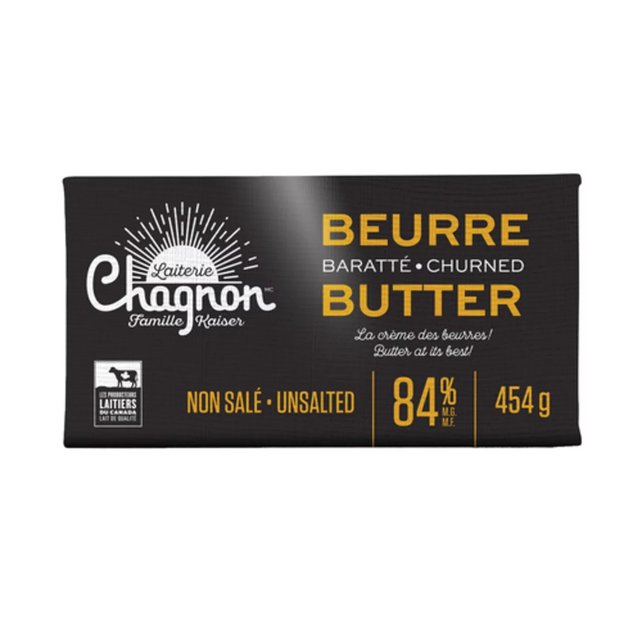 LCHAGNON UNSALTED CHURNED BUTTER, 25 X 454 G