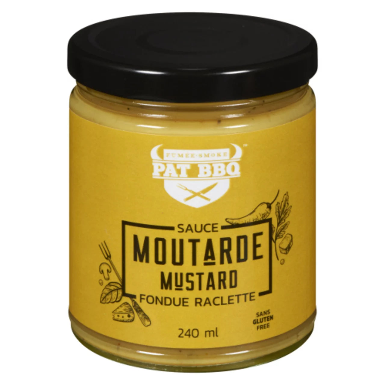PATBBQ MUSTARD FONDUE SAUCE, 12 X 240 ML