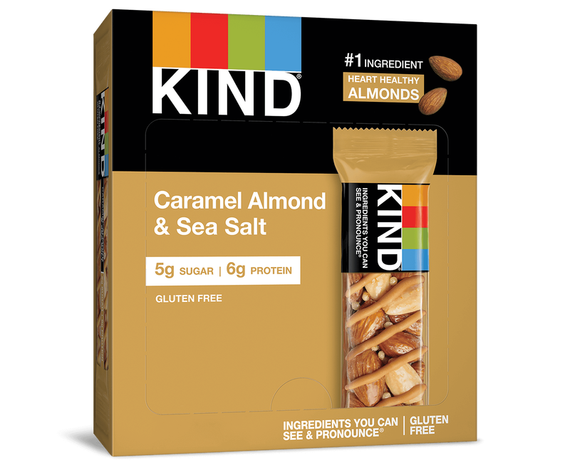 KIND, CARAMEL ALMOND & SEA SALT, 12 x 40G