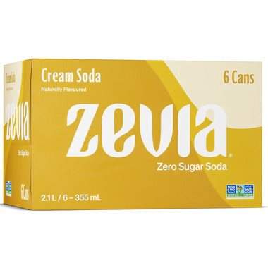 ZEVIA, CREAM SODA, 24 x 355ML