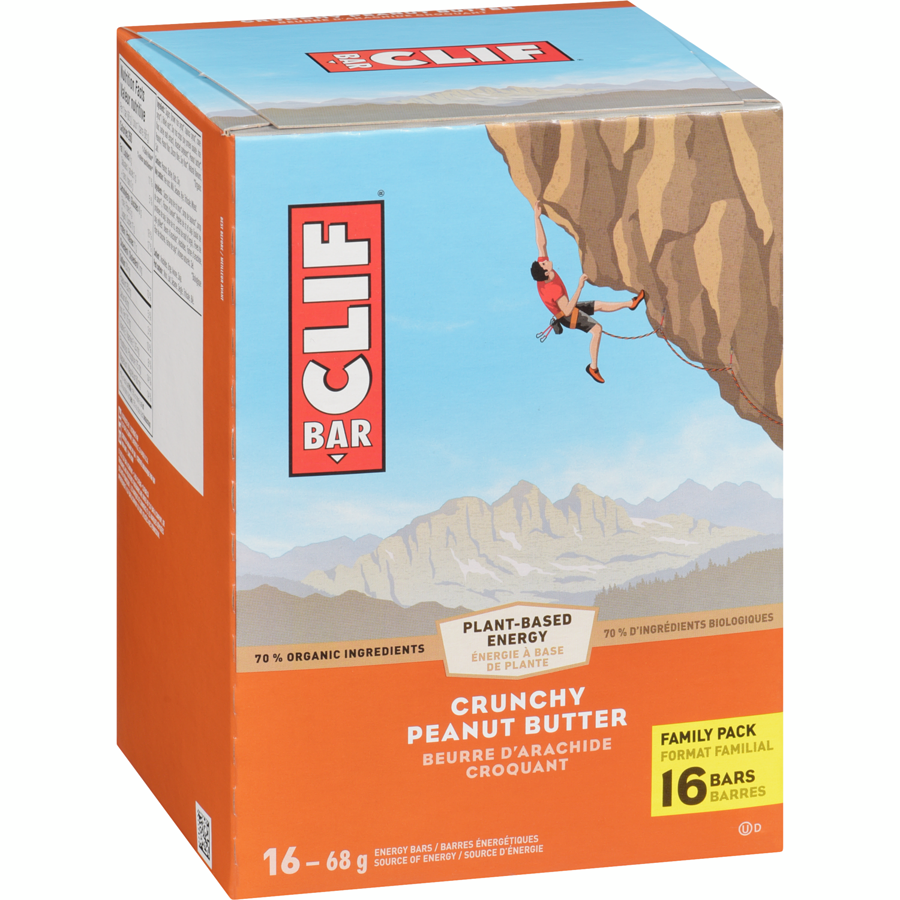 CLIF/LUNABAR, CRUNCHY PEANUT BUTTER 16PK, 16 x 68G