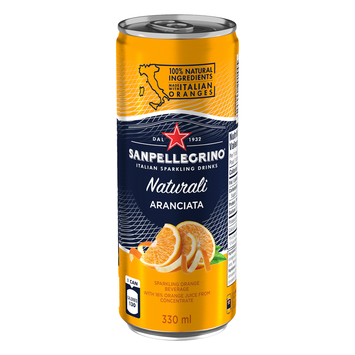SAN PELLEGRINO, BEVERAGE ARANCIATA ORANGE, 6 x 330 ML