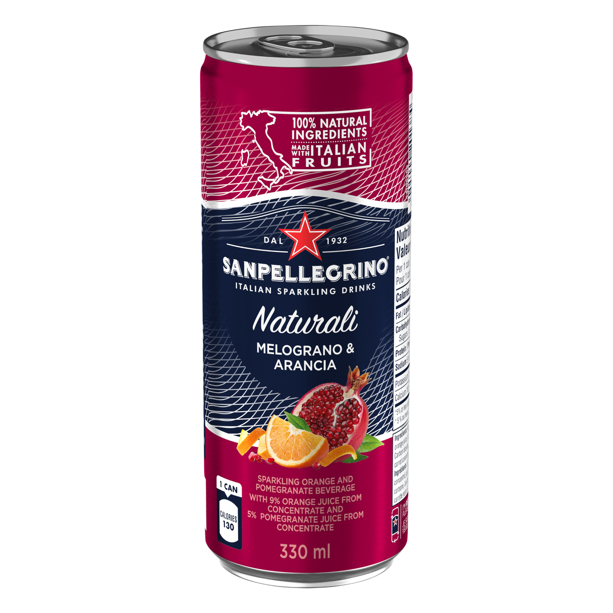 SAN PELLEGRINO, BEVERAGE MELOGRANO & ARANCIA, 6 x 330 ML
