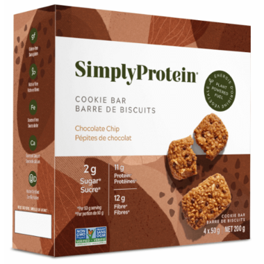 SIMPLY PROTEIN, CHOCOLATE CHIP COOKIE BAR, 6 x 200G