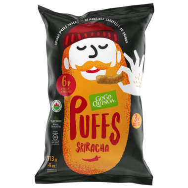 GOGO QUINOA, PUFFS SRIRACHA 9X113G, 9 x 113G