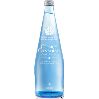 CLEARLY CANADIA, SPARKLING MINERAL WATER, 12 x 750ML
