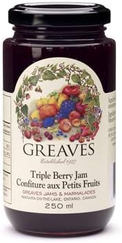 GREAVES, JAM - TRIPLE BERRY, 12 x 250 ML