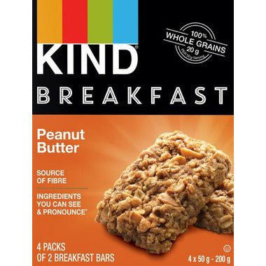 KIND, BREAKFAST PEANUT BUTTER, 5 x 4X50G