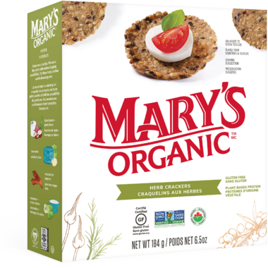 MARY'S ORGANIC, HERB CRACKERS OR, 12 x 184 G