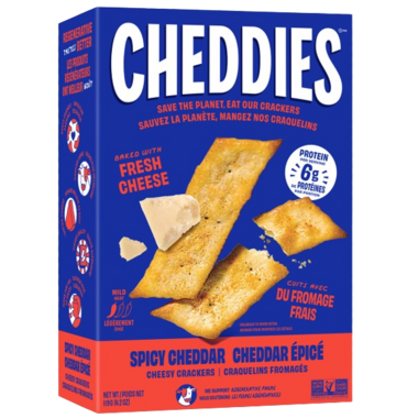 CHEDDIES, SPICY CHEDDAR CHEESY CRACKERS, 6 x 119G