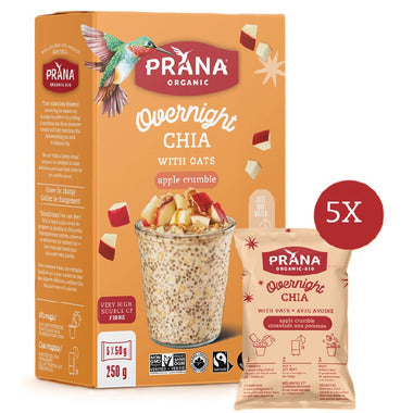 PRANA, OVERNIGHT CHIA- APPLE CRUMBLE, 8 x 5X50G