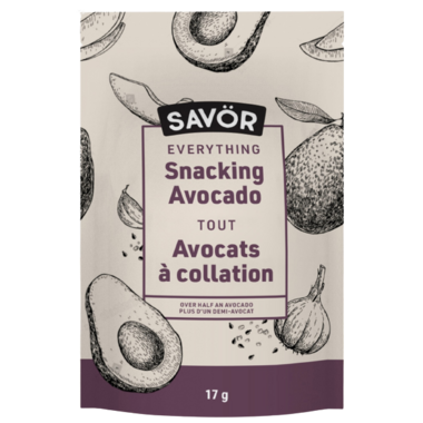 SAVOR, SNACKING AVOCADO - EVERYTHING, 8 x 17G