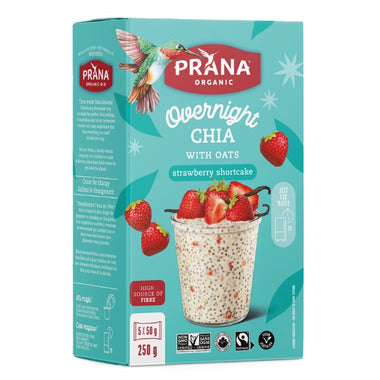 PRANA, OVERNIGHT CHIA -STRAWBERRY SHORTCAKE, 8 x 5X50G