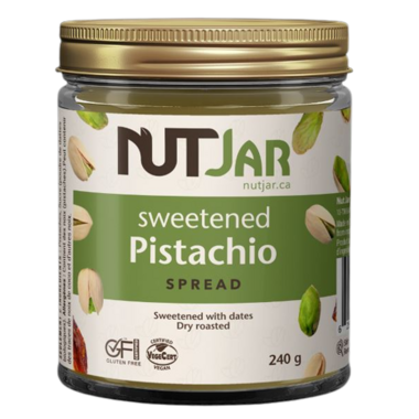 NUTJAR, SWEETENED PISTACHIO, 6 x 240G