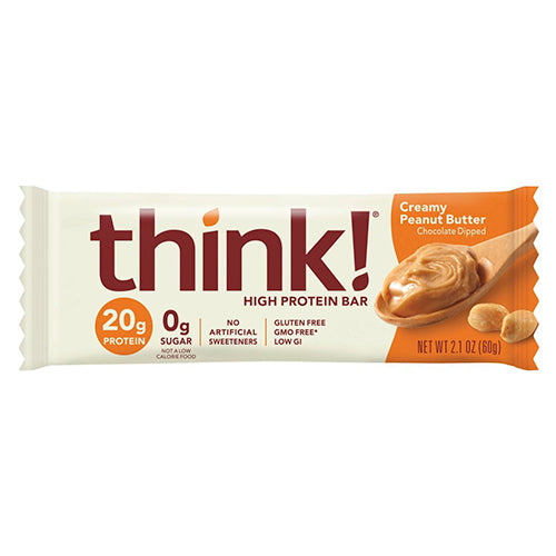 THINK, CREAMY PEANUT BUTTER, 10 x 60G