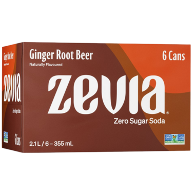 ZEVIA, GINGER ROOT BEER, 24 x 355ML