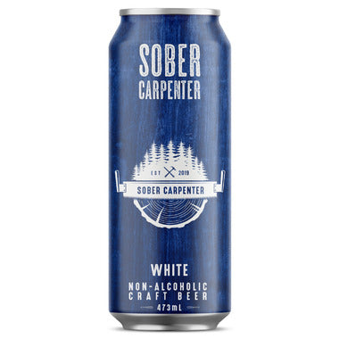 SOBER CARPENTER, NON ALCOHOLIC BEER- WHITE, 12 x 473ML