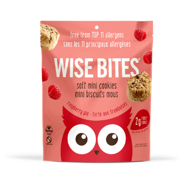 WISE BITES, SOFT MINI COOKIE - RASPBERRY PIE, 8 x 150G