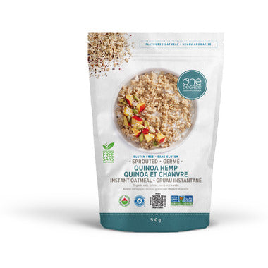 ONE DEGREE, SPROUTED QUINOA HEMP INSTANT OATMEAL, 6 x 510G