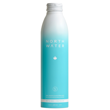 NORTH WATER, HIGH ALKALINE NATURAL SPRING WATER, 16 x 650ML